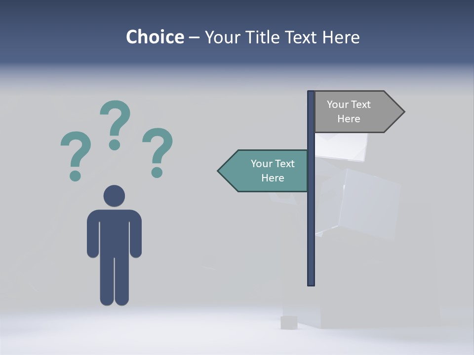 Box Blue Sphere PowerPoint Template