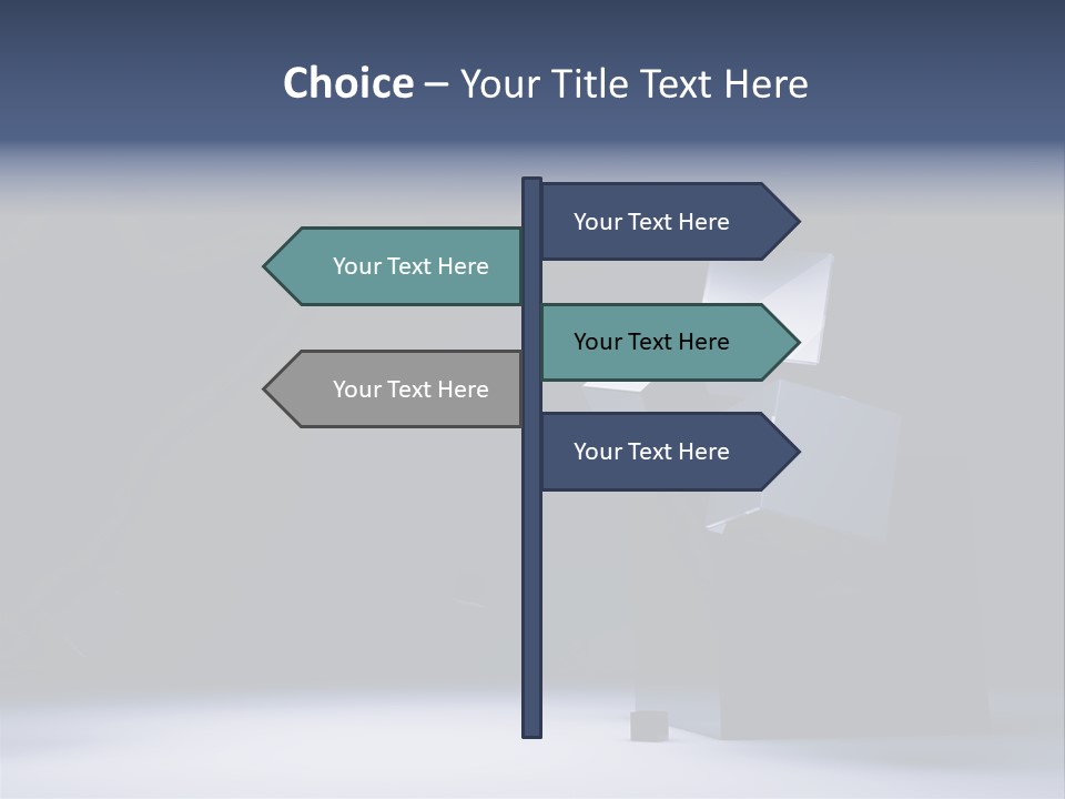 Box Blue Sphere PowerPoint Template