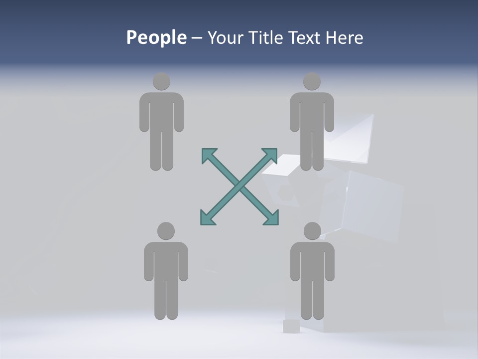 Box Blue Sphere PowerPoint Template