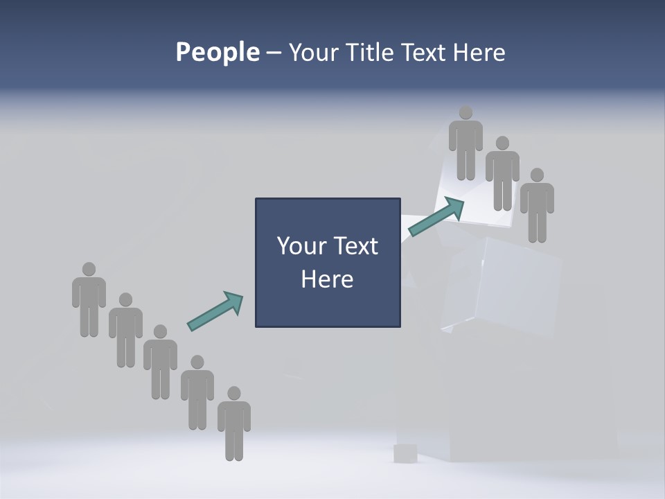 Box Blue Sphere PowerPoint Template