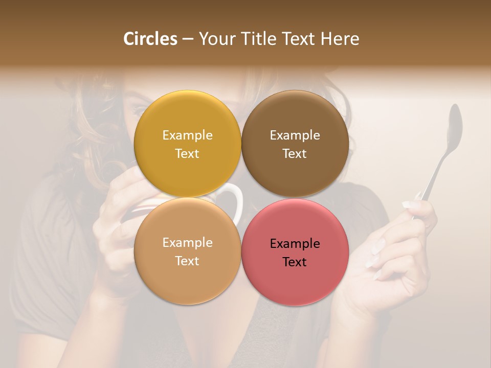 Cheerful Drink Person PowerPoint Template