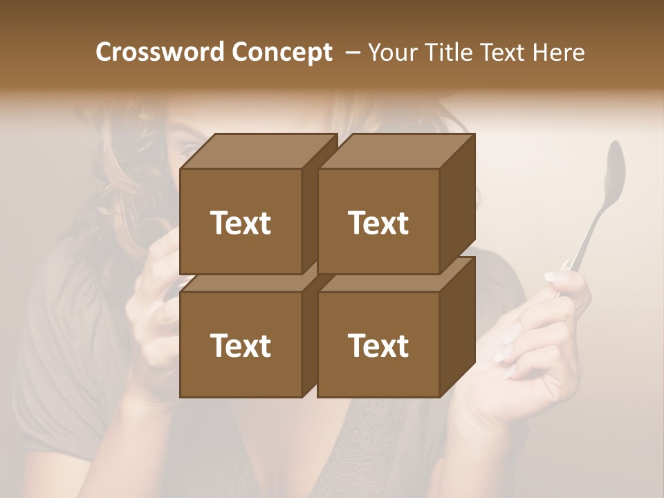 Cheerful Drink Person PowerPoint Template