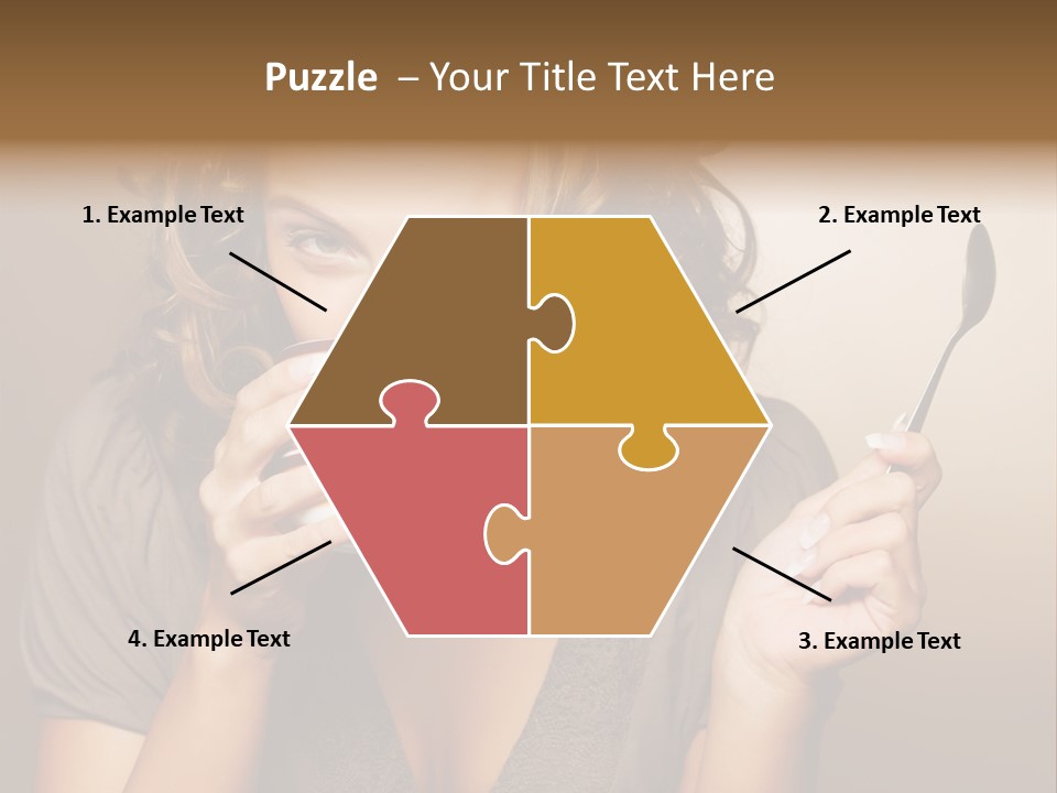 Cheerful Drink Person PowerPoint Template