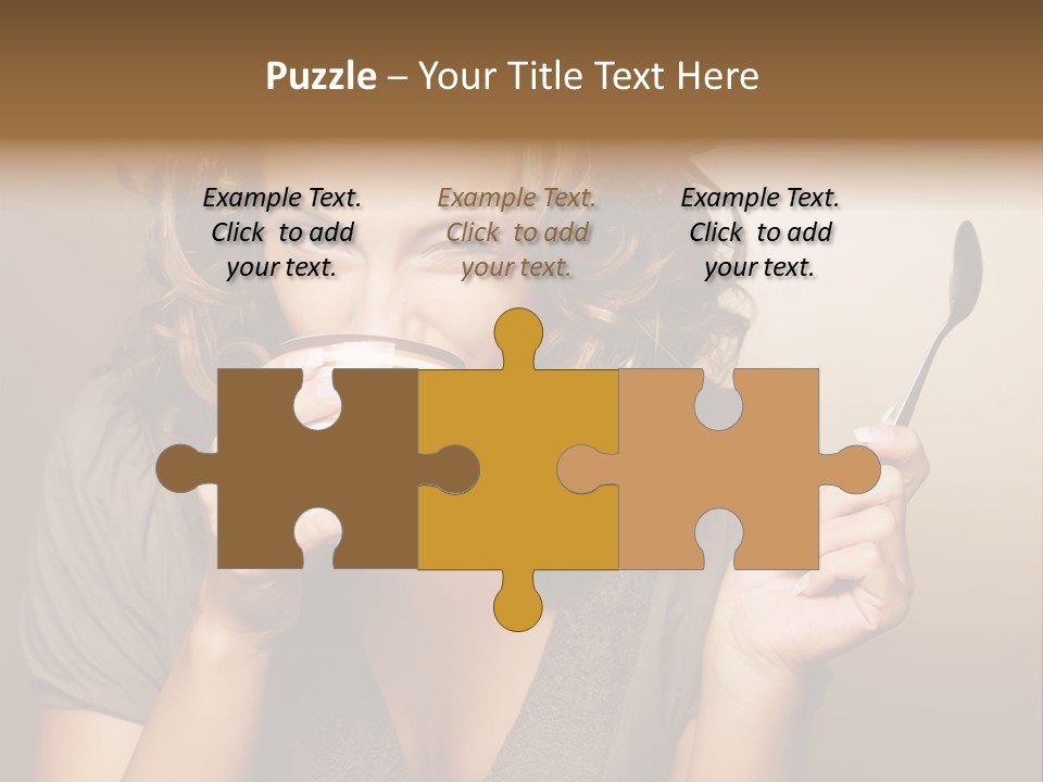 Cheerful Drink Person PowerPoint Template