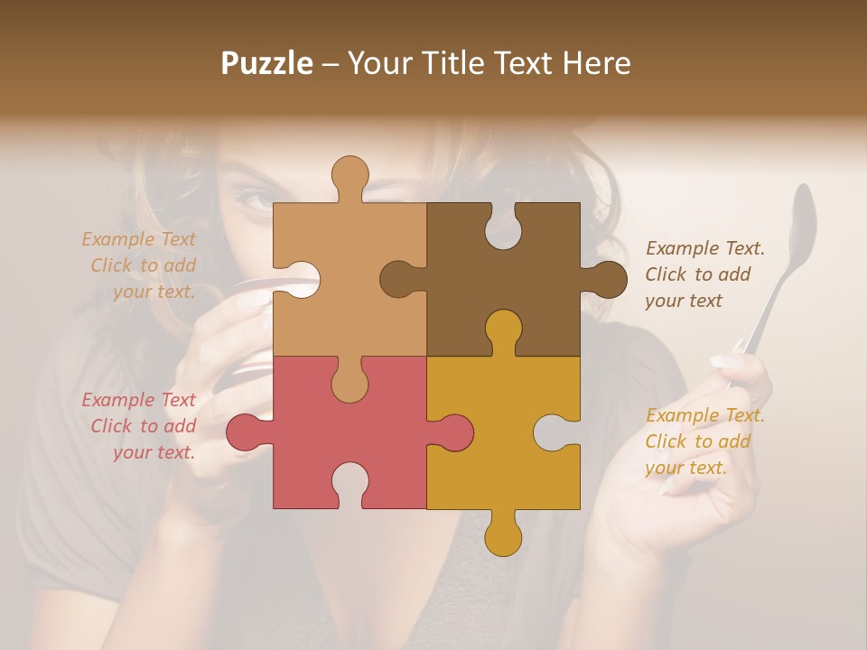 Cheerful Drink Person PowerPoint Template