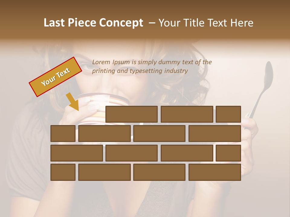 Cheerful Drink Person PowerPoint Template