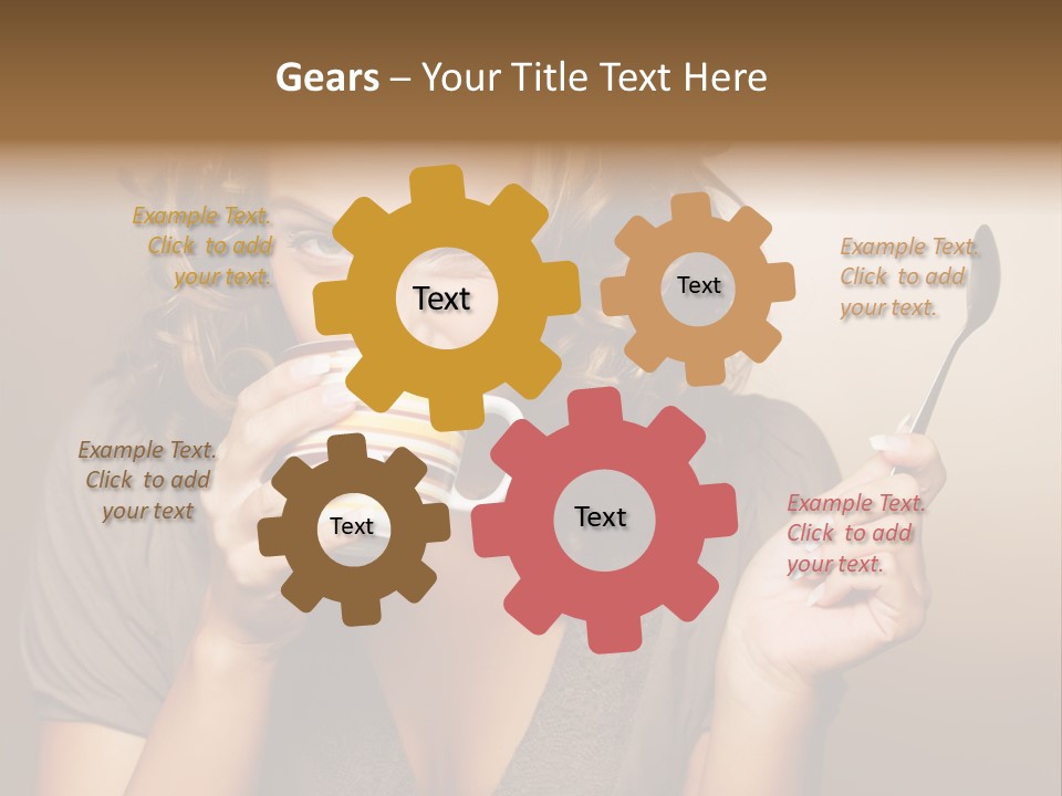 Cheerful Drink Person PowerPoint Template