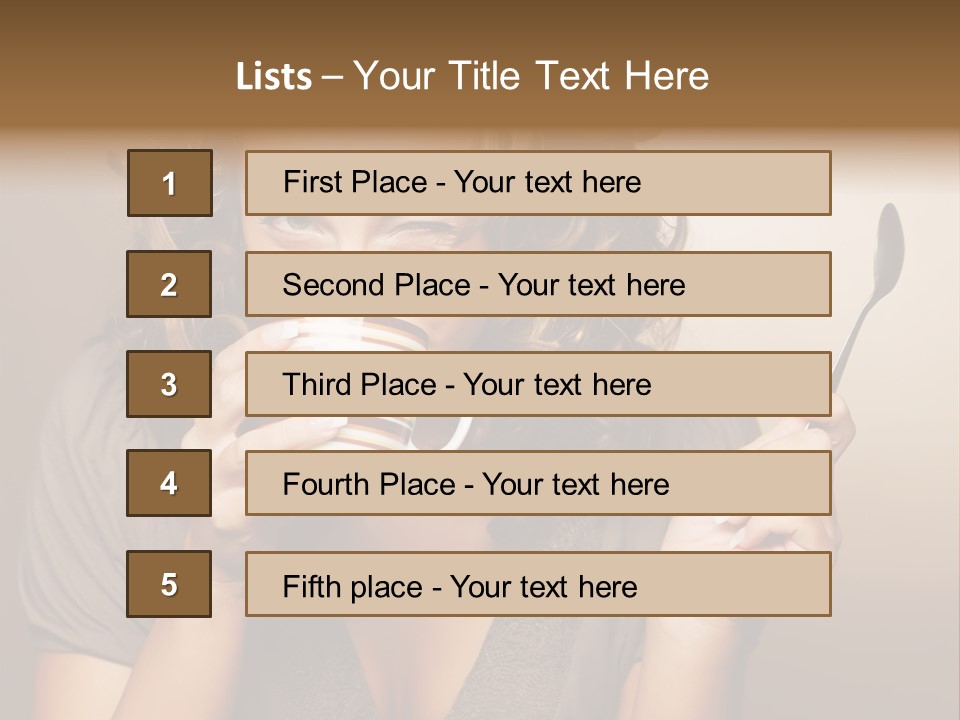 Cheerful Drink Person PowerPoint Template