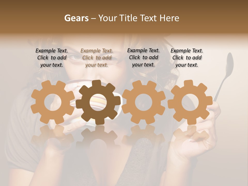 Cheerful Drink Person PowerPoint Template