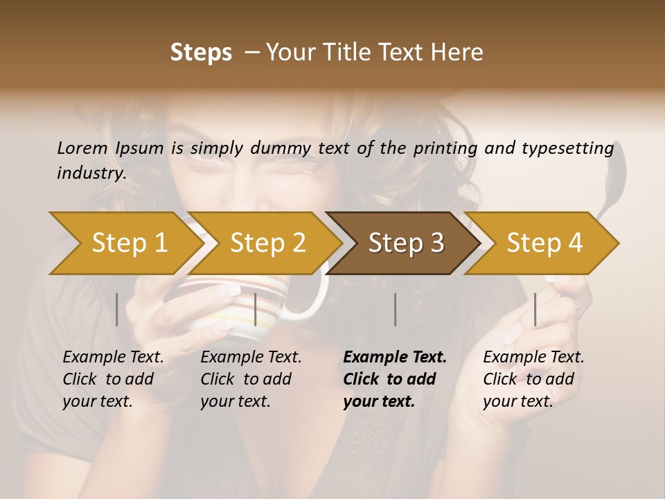 Cheerful Drink Person PowerPoint Template