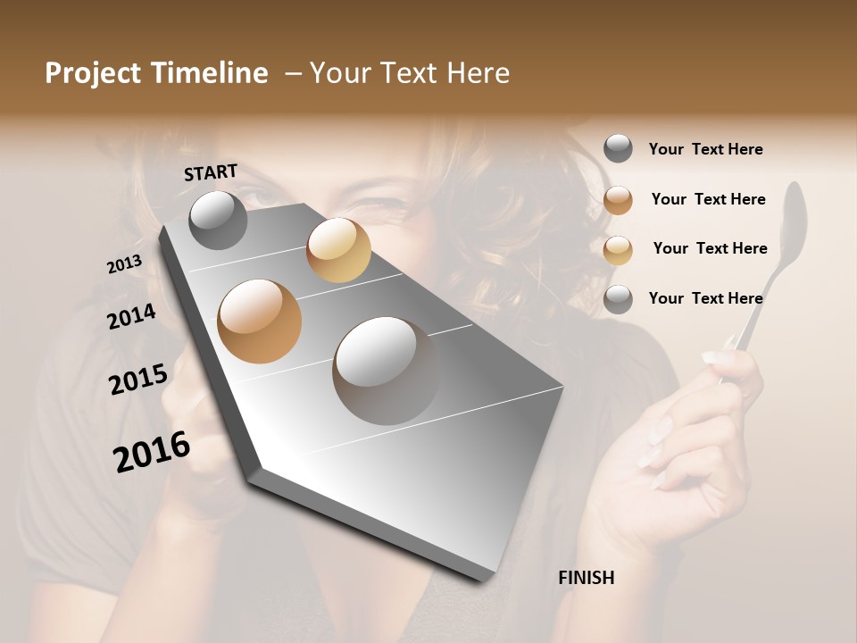Cheerful Drink Person PowerPoint Template