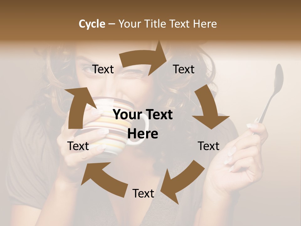 Cheerful Drink Person PowerPoint Template