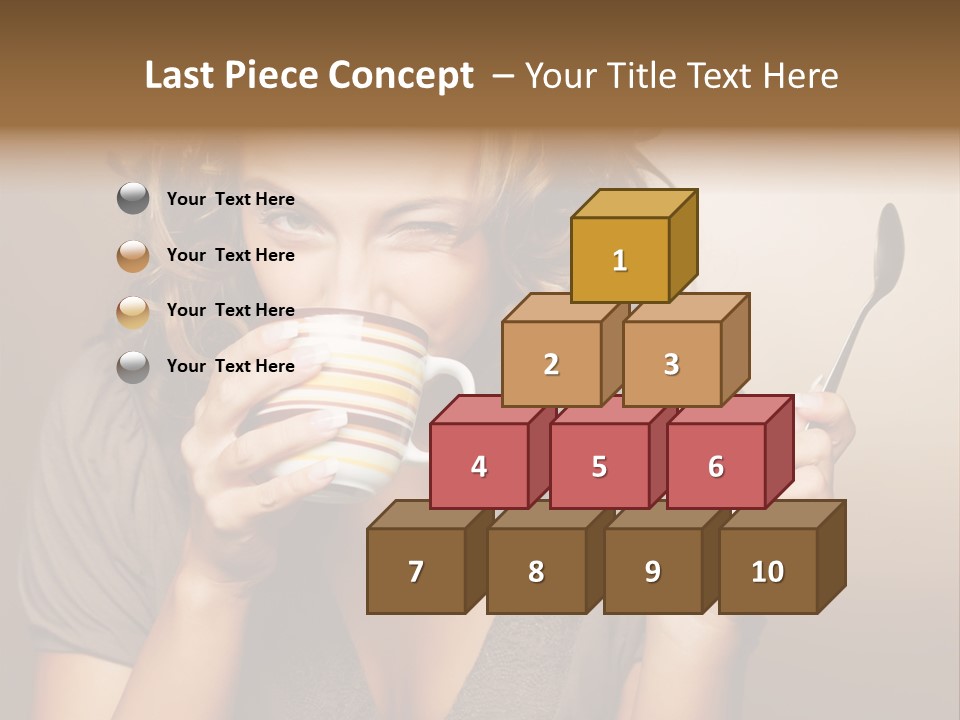 Cheerful Drink Person PowerPoint Template