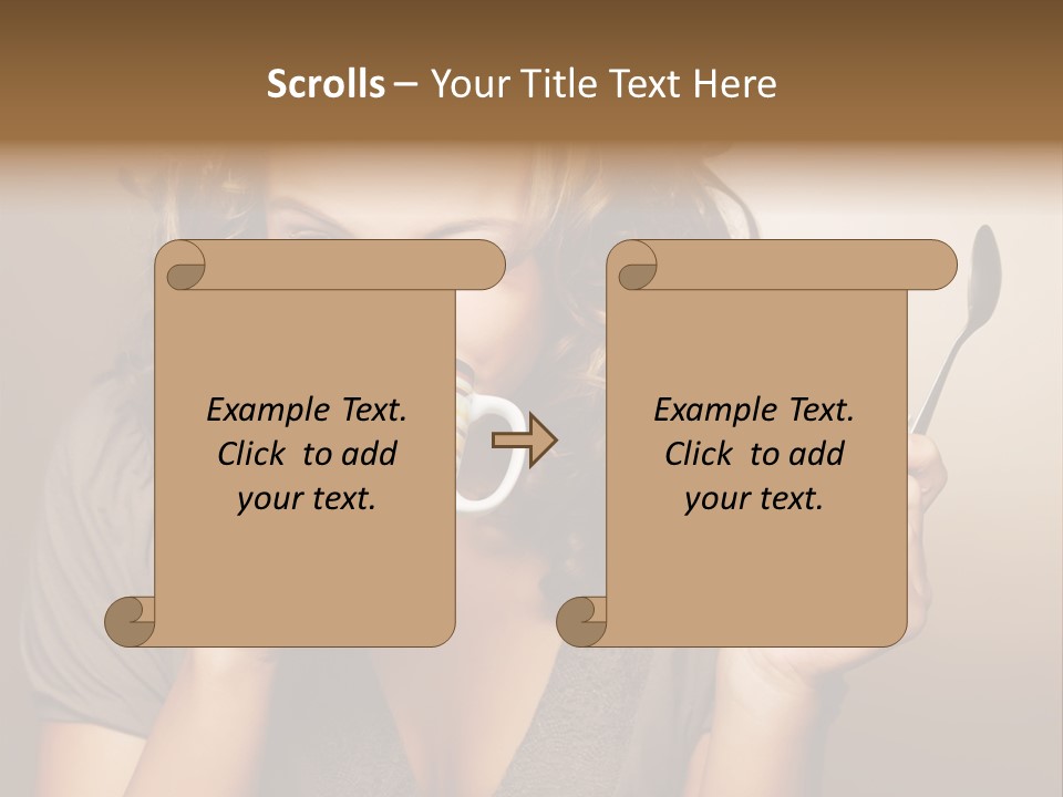 Cheerful Drink Person PowerPoint Template