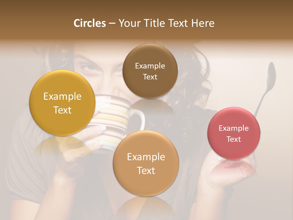 Cheerful Drink Person PowerPoint Template