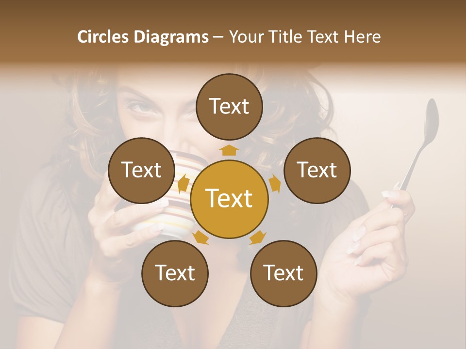 Cheerful Drink Person PowerPoint Template