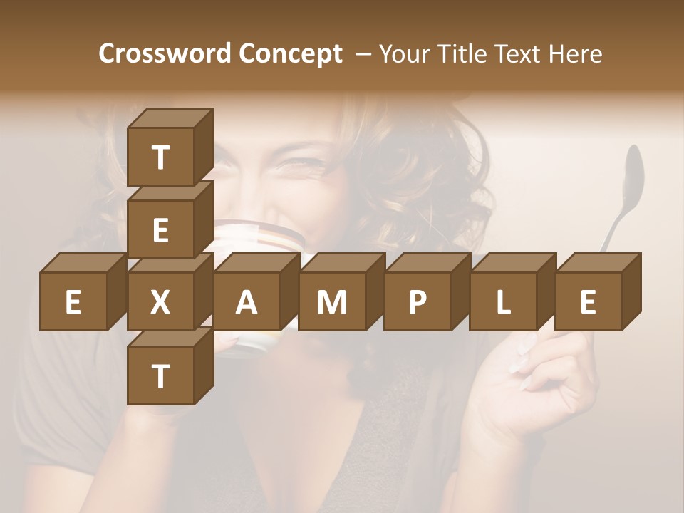 Cheerful Drink Person PowerPoint Template