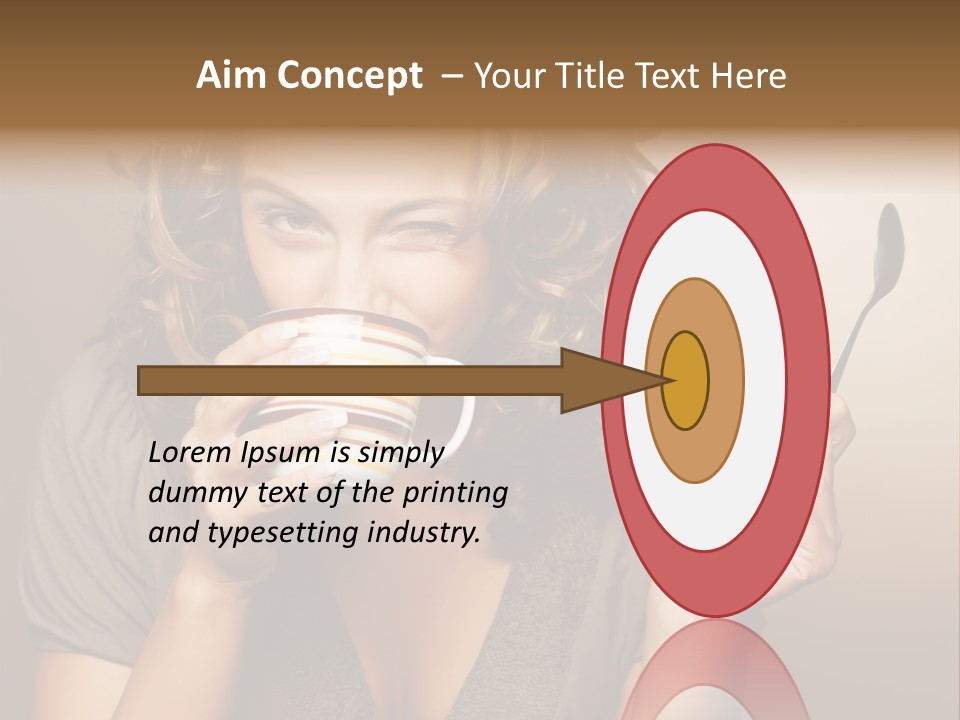 Cheerful Drink Person PowerPoint Template