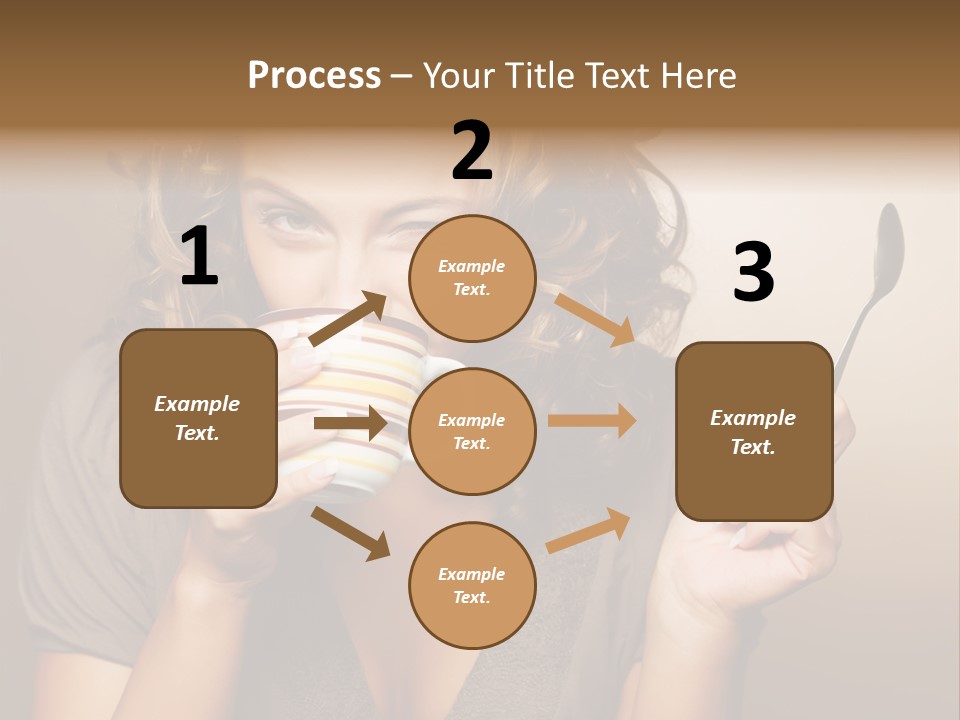 Cheerful Drink Person PowerPoint Template