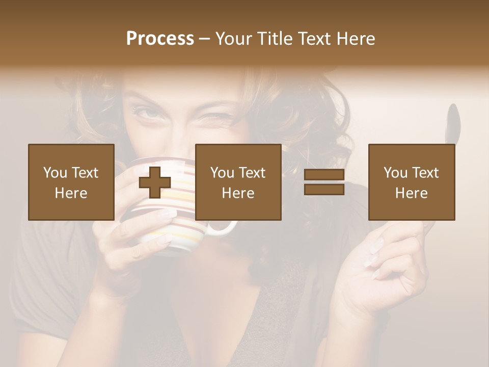 Cheerful Drink Person PowerPoint Template
