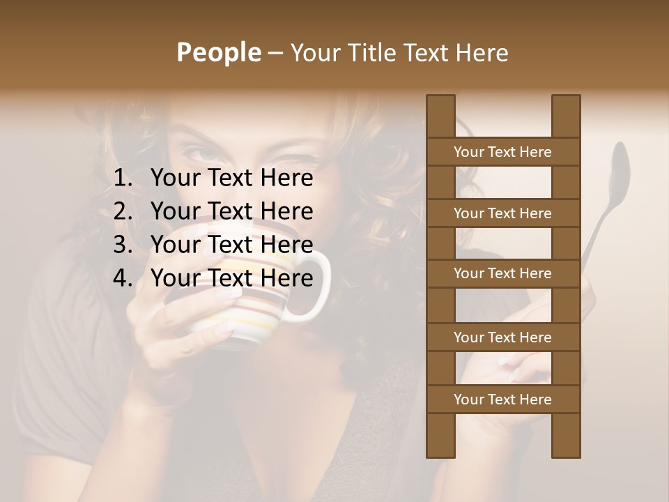 Cheerful Drink Person PowerPoint Template