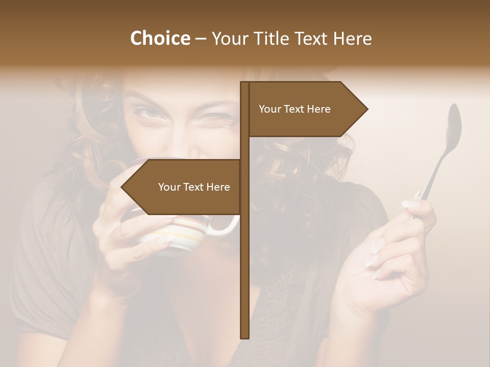 Cheerful Drink Person PowerPoint Template