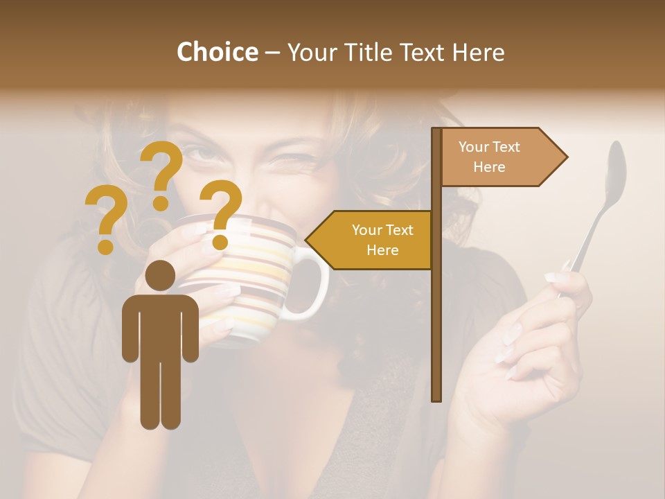 Cheerful Drink Person PowerPoint Template