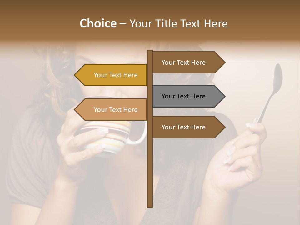 Cheerful Drink Person PowerPoint Template