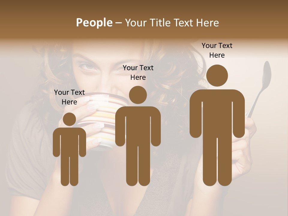 Cheerful Drink Person PowerPoint Template