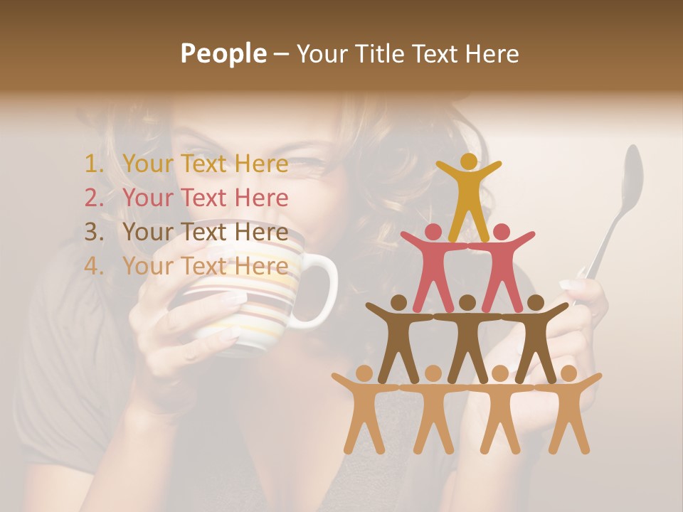 Cheerful Drink Person PowerPoint Template