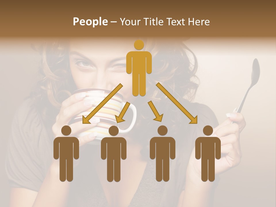 Cheerful Drink Person PowerPoint Template