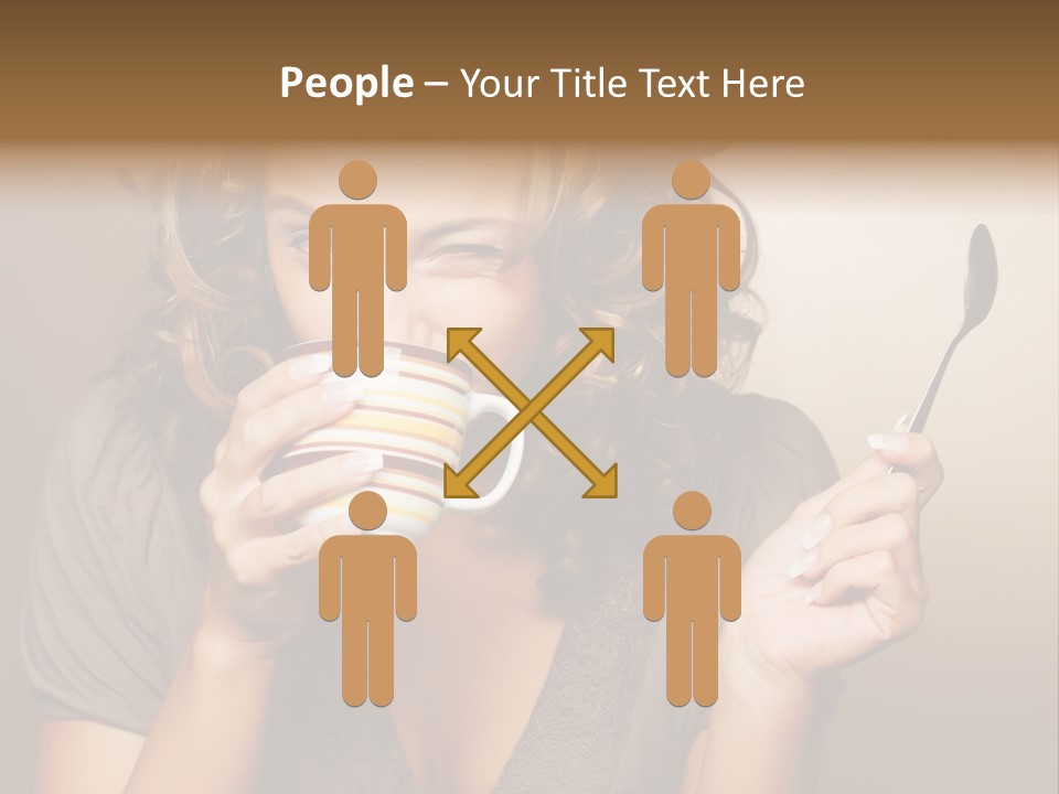 Cheerful Drink Person PowerPoint Template