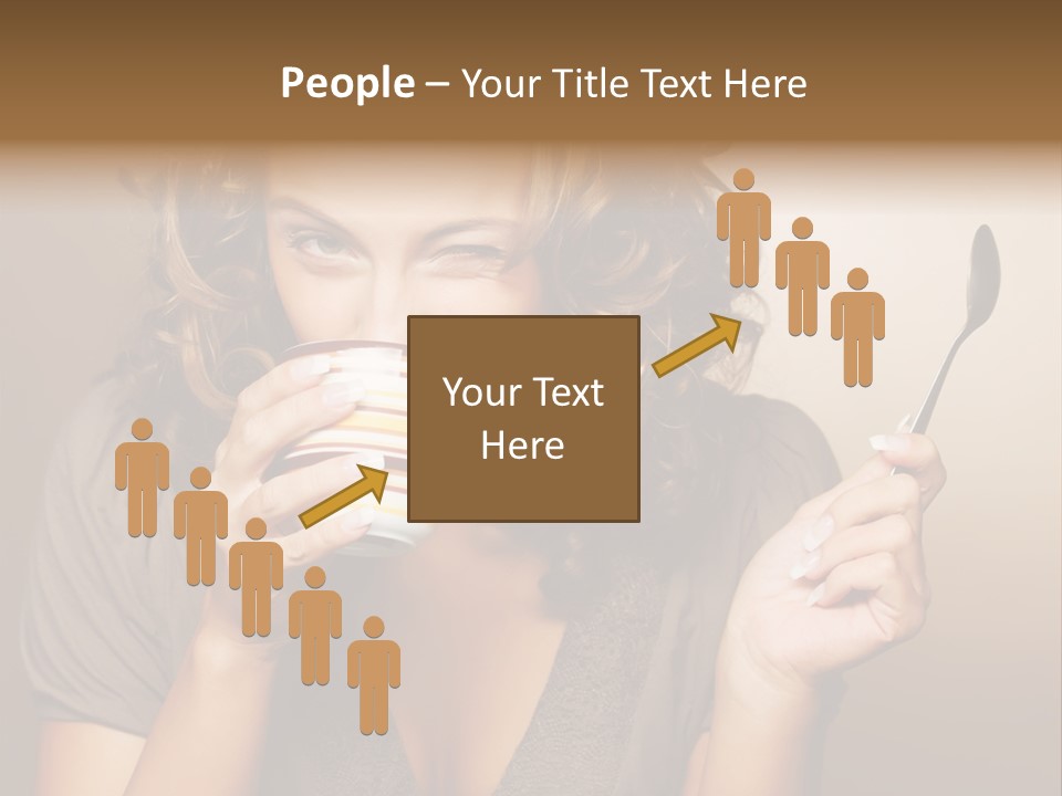 Cheerful Drink Person PowerPoint Template