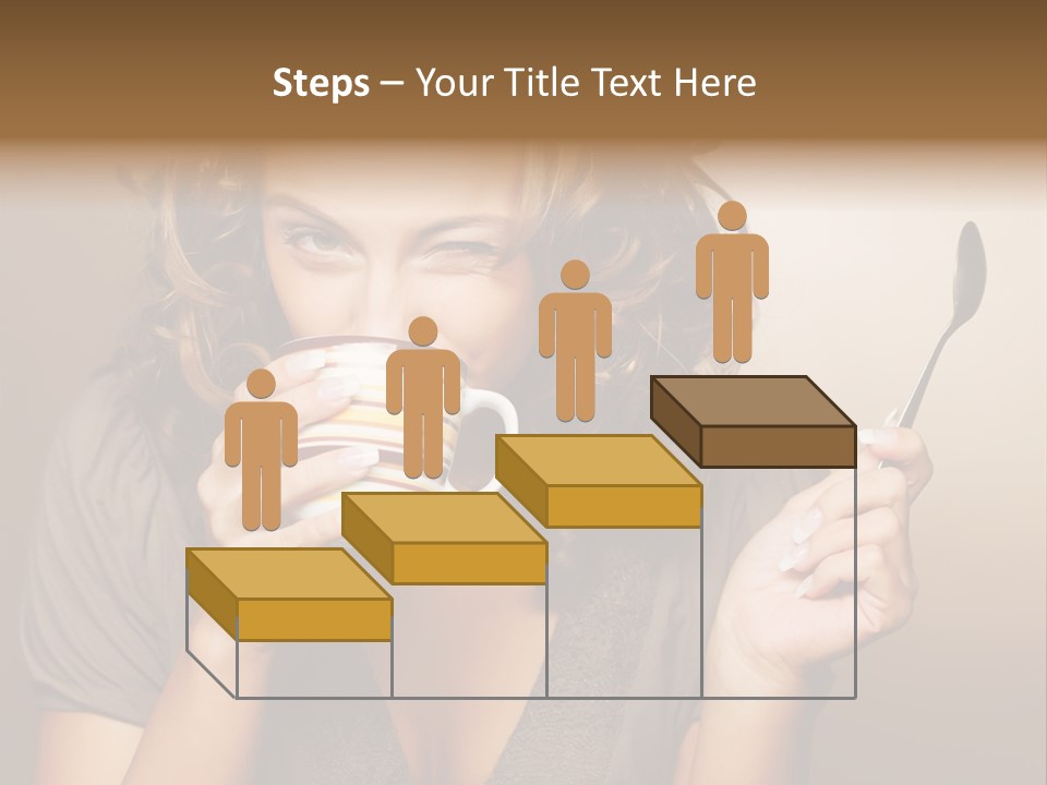 Cheerful Drink Person PowerPoint Template