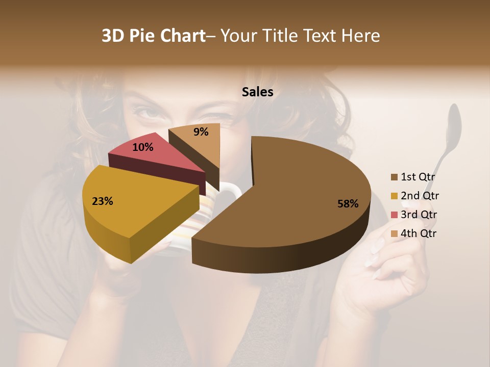 Cheerful Drink Person PowerPoint Template