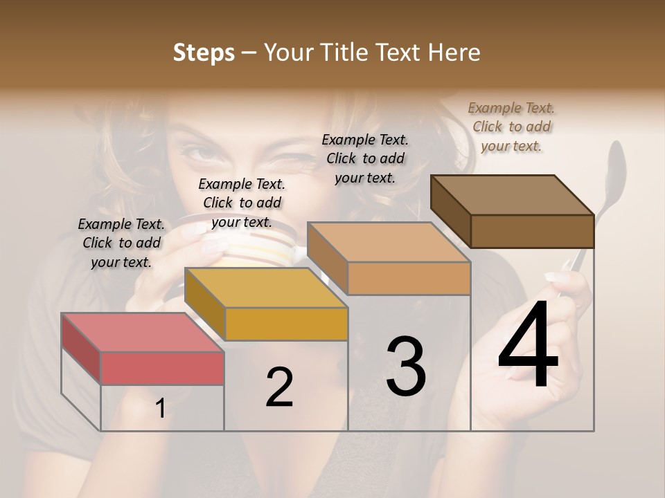 Cheerful Drink Person PowerPoint Template