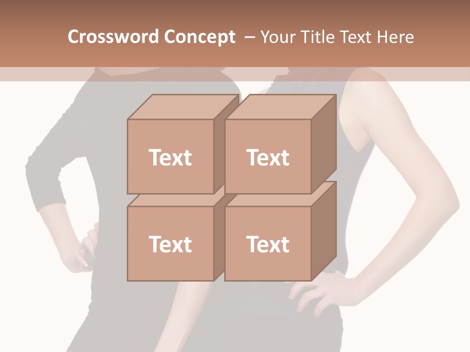 Brunette Hairstyle People PowerPoint Template