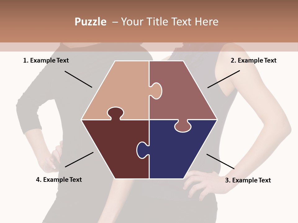 Brunette Hairstyle People PowerPoint Template