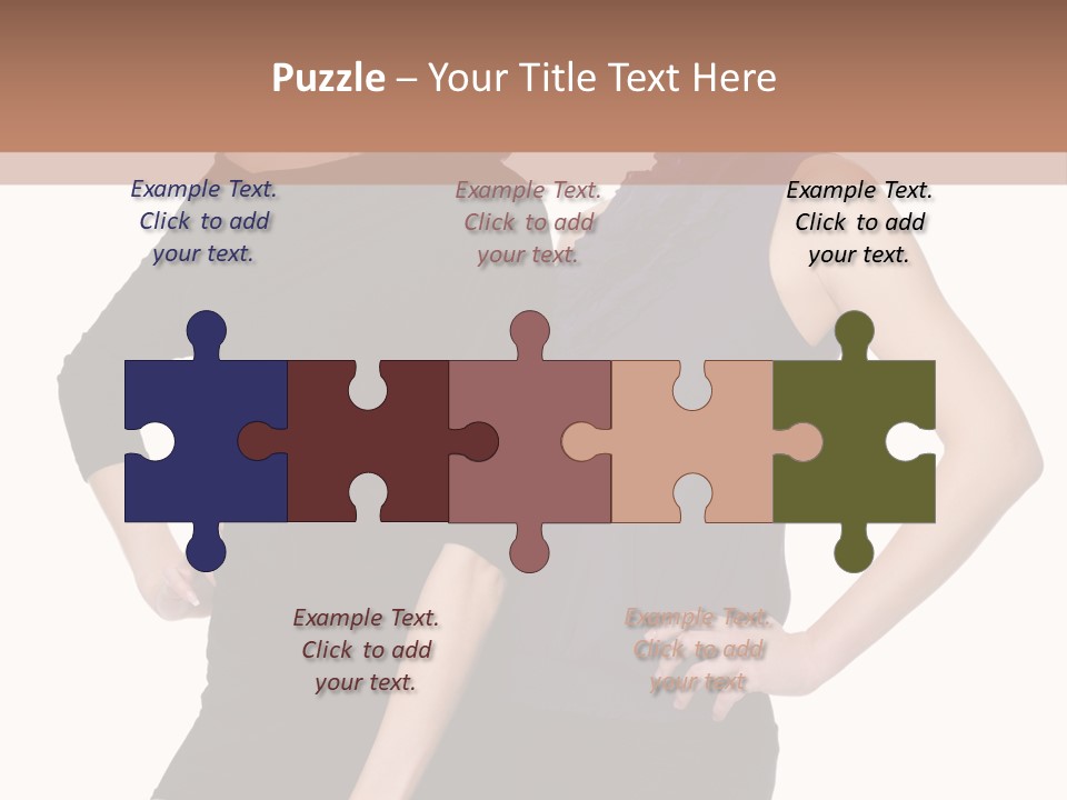 Brunette Hairstyle People PowerPoint Template