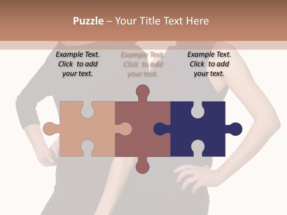 Brunette Hairstyle People PowerPoint Template