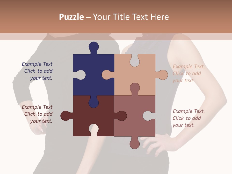 Brunette Hairstyle People PowerPoint Template