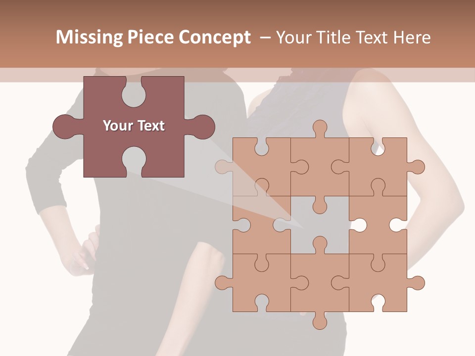 Brunette Hairstyle People PowerPoint Template