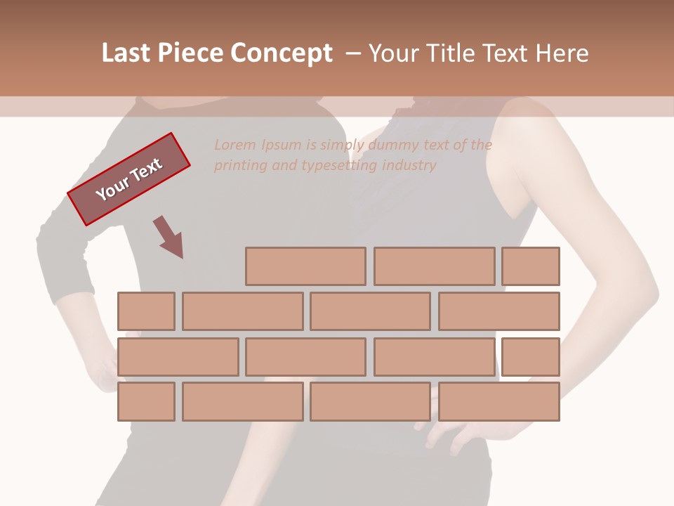 Brunette Hairstyle People PowerPoint Template