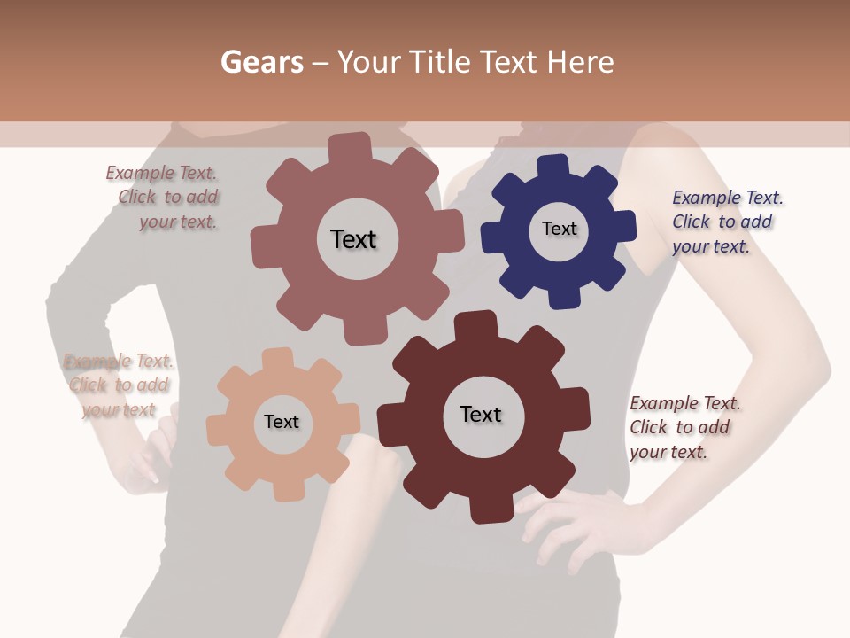 Brunette Hairstyle People PowerPoint Template