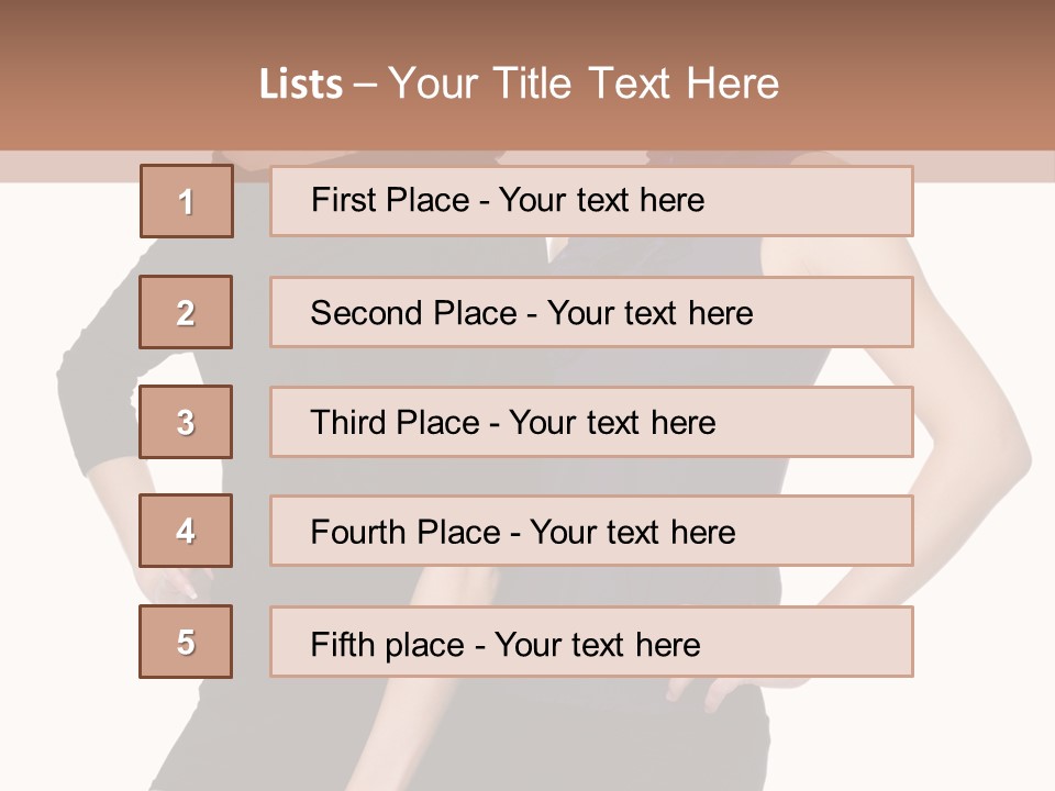 Brunette Hairstyle People PowerPoint Template