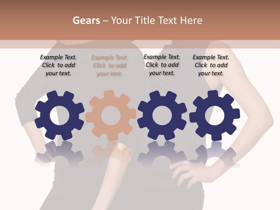 Brunette Hairstyle People PowerPoint Template