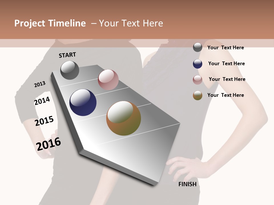 Brunette Hairstyle People PowerPoint Template