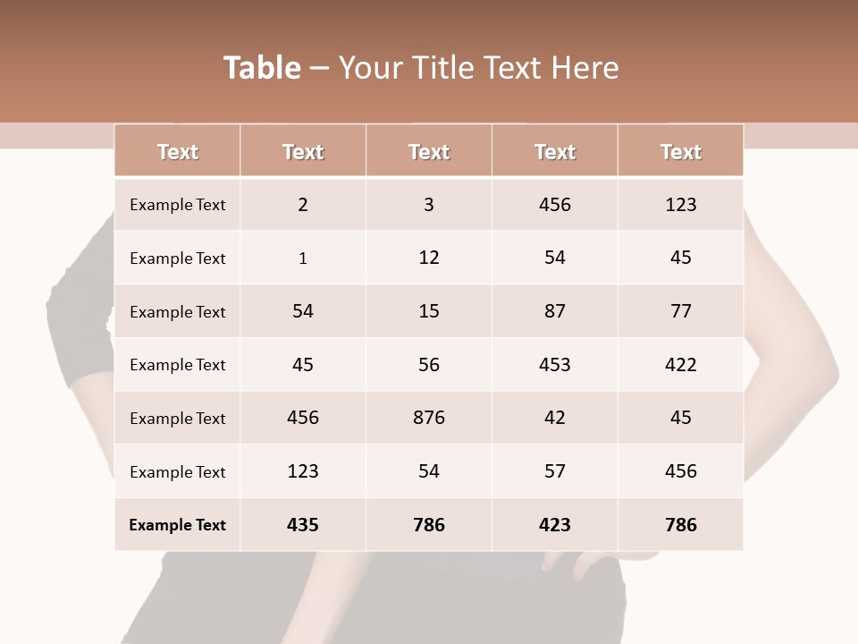 Brunette Hairstyle People PowerPoint Template