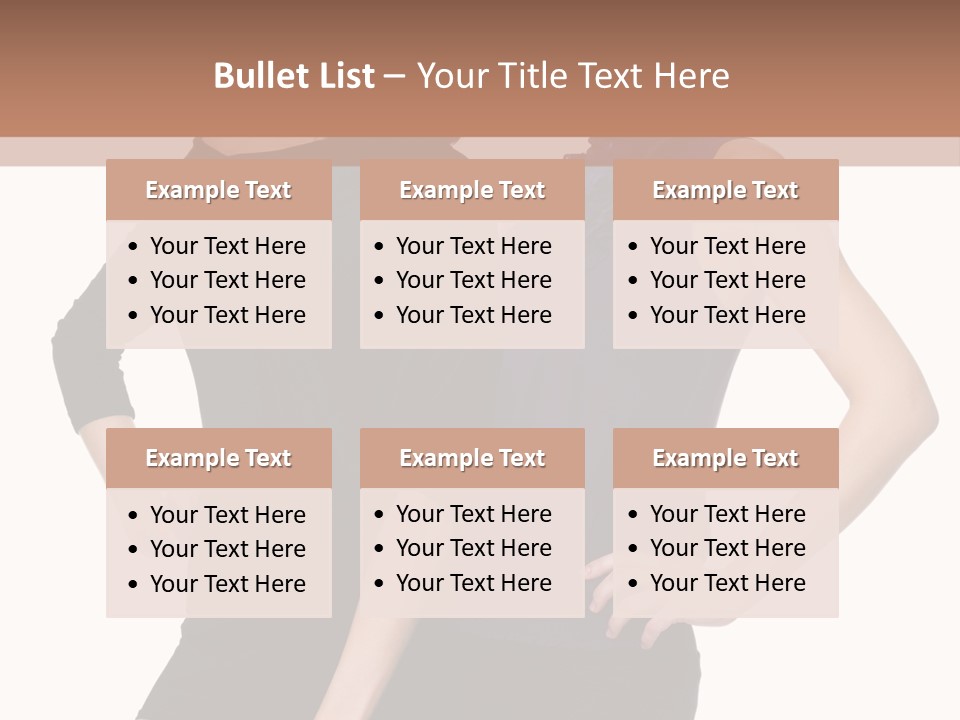 Brunette Hairstyle People PowerPoint Template