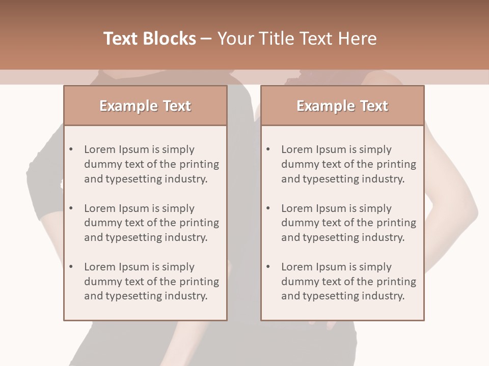Brunette Hairstyle People PowerPoint Template